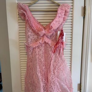 MSGM lace ruffle dress